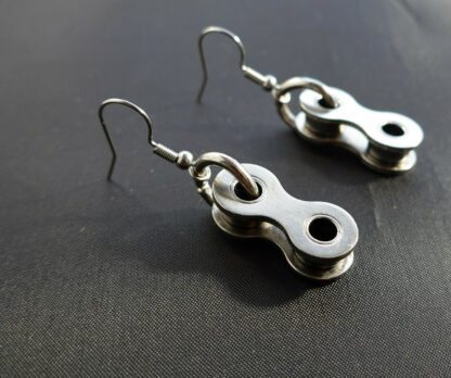 Boucles d'oreilles en chaîne de vélo