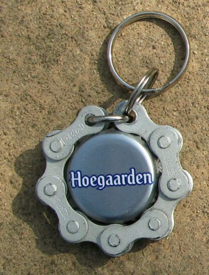 Porte-clés chaîne + capsule Hoogarden