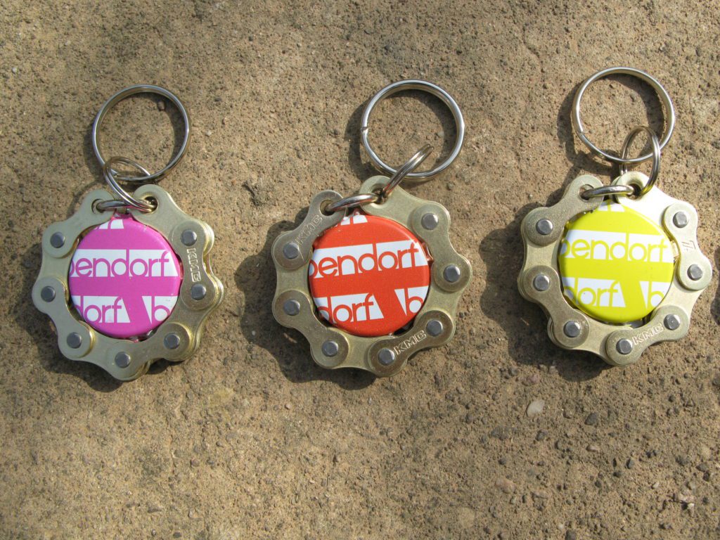 Porte-clés chaîne vélo + capsule Bendorf