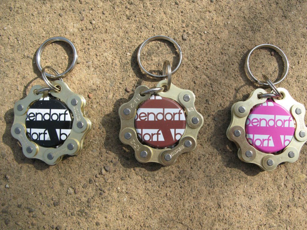 Porte-clés chaîne vélo + capsule Bendorf