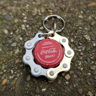 Porte-clés chaîne + capsule Coca-Cola
